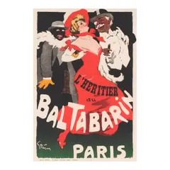 Jules-Alexandre Grün, Bal Tabarin, 1904, Lithograph in colors on wove paper linen-backed