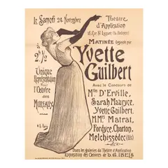 Henri Gabriel Ibels, Yvette Guilbert, 1894, Lithograph on wove paper linen-backed
