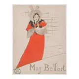 May Belfort (Delteil 354, Adhémar 116, Wittrock P14, Adriani 126) by Henri de Toulouse-Lautrec, 1895, Lithograph in colors on wove paper linen-backed, Wittrock's state B iv (of C), sold Feb 2026