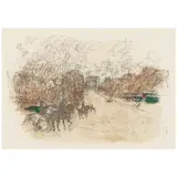 Pierre Bonnard, L'Arc de Triomphe, from Quelques aspects de la vie de Paris (Bouvet 69), 1899, Lithograph in colors on simili Japan paper