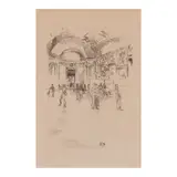James Abbott McNeill Whistler, The Long Gallery, Louvre (Way 52, Levy 83, Chicago 86), 1894, Lithograph on wove paper, Chicago's first and only state