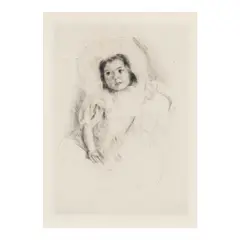 Mary Cassatt, Margot Wearing a Bonnet (No. 1) (Breeskin 179), c. 1902, Drypoint on wove paper, Breeskin's first and only state