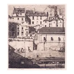 Charles Méryon, La Morgue (Schneiderman 42, Delteil 36), 1854, Etching with drypoint on laid paper with Hudelist watermark, Schneiderman's fourth state (of 7)