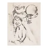 Marc Chagall, White Self-Portrait (Mourlot 181), 1957, Lithograph on Arches paper