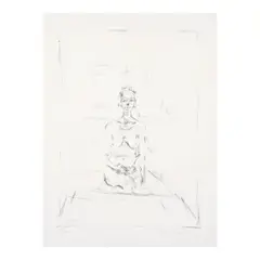 Alberto Giacometti, Seated Nude (Lust 53), 1965, Lithograph on Rives BFK paper
