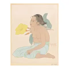 Paul Jacoulet, A Group of 2 Woodblocks (Miles 1; 17), 1934; 1935, Two woodblocks in colors on Japanese wove paper with artist's watermark PJ Jaku-rei, each signed in pencil, stamp numbered 62/350 and 57/150 respectively