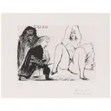 Pablo Picasso, La Célestine, sa protégée, et un jeune gentilhomme, from Séries 347 (Bloch 1670, Baer 1686), 1968, Aquatint on Rives paper