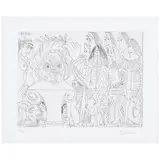 Pablo Picasso, Le buste du peintre mort est couronné par l'Académie: La veuve se moque, from Séries 347 (Bloch 1822, Baer 1839), 1968, Etching on wove paper