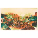 Zao Wou-ki, One plate, from À la Gloire de l'image et Art poétique (Ågerup 278), 1976, Lithograph in colors on Arches paper