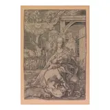 Albrecht Durer, Virgin and Child, 1520, Engraving on wove paper, laid to board