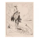 Bill, A Cowboy, 1928, Etching on wove paper