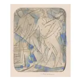 Arthur Bowen Davies, Andante (Czestochowski 34), 1916, Drypoint with hand-coloring on laid paper with Etruria Italy watermark, Czestochowski's first state (of 2)
