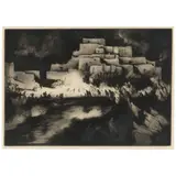Gene Kloss, Pueblo Firelight Dance (Kloss 445), 1952, Drypoint and aquatint on wove paper
