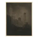 Joseph Pennell, The Cross of Gold, Cedar Street Building (Wuerth 497), 1908, Mezzotint on laid paper with unidentified watermark