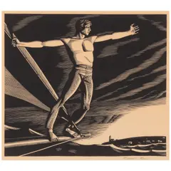 Rockwell Kent, Home Port (Burne-Jones 62), 1931, Wood engraving on wove paper