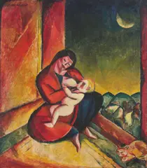 Cesar Klein, Madonna, Um 1917, Öl auf Leinwand