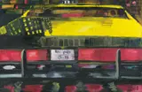 Big City Cab by Rainer Fetting, 1993, Öl auf Leinwand, sold Dec 2017