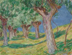 Christian Rohlfs, Weiden“ („Weiden II“, „Im Schanzengraben bei Weimar“), 1904, Öl auf Leinwand