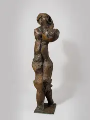Rolf Szymanski, Fräulein in Algier, 1961, Bronze mit goldbrauner Patina. Höhe: 145 cm (57 ⅛ in.)