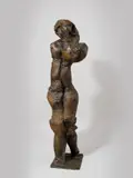 Rolf Szymanski, Fräulein in Algier, 1961, Bronze mit goldbrauner Patina. Höhe: 145 cm (57 ⅛ in.)