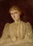 Louis Eysen, Porträt einer jungen Frau (Ella Thoma?), 1890, Öl auf Leinwand