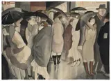Vor der ,Komödie' am Kudamm, nachts by Jeanne Mammen, Um 1930, Aquarell und Bleistift auf Velin, sold Nov 2014