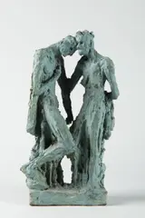 Luděk Havelka, Lovers, 1946, patinated baked clay