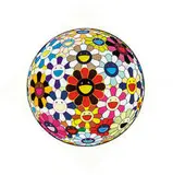 Flowerball (4) by Takashi Murakami, 2004-2013, Offset color lithograph on paper, sold Feb 2016
