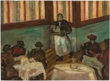 Sacha Moldovan, Café, c. 1927, Oil on canvas
