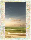 Ed Ruscha, Advertisement, 2012, Color pencil and photograph on museum board paper