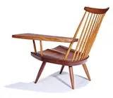 Free-edge armchair by George Nakashima, American black walnut, sold Feb 2016