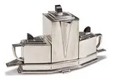 Jean G. Theobald, Diament Dinette set (4), 1928, International Wilcox Silver Plate Co
