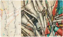 Lebbeus Woods, Sarajevo #42 from Radical Reconstruction, 1994, Colored pencil on paper