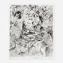 The Meteor Hits Picasso's Bed (from the Artists for Obama portfolio) by James Rosenquist, 2012, photogravure, sold Mar 2023