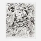 James Rosenquist, The Meteor Hits Picasso's Bed (from the Artists for Obama portfolio), 2012, photogravure