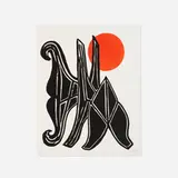 Jeune fille et sa suite by Alexander Calder, 1972, lithograph in colors, sold Mar 2023
