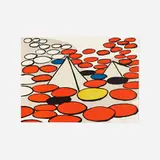 Untitled (Circles and Pyramids) by Alexander Calder, 1970, lithograph in colors, sold Mar 2023