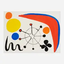 Untitled by Alexander Calder, 1965, gouache and ink on Arches, sold Mar 2023