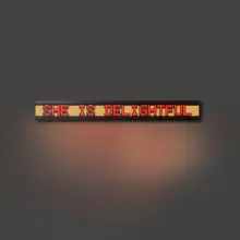 Jenny Holzer, Selection from Under a Rock, 1986, electronic LED sign with red and yellow diodes