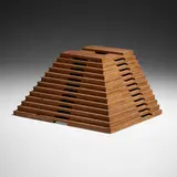 Jackie Ferrara, Sepsected Pyramid (maquette), 1974, Masonite