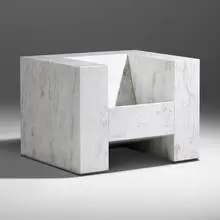 Scott Burton, Marble Armchair, Vermont Danby marble