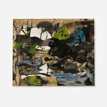 Perle Fine, Untitled, 1958, mixed media collage on board