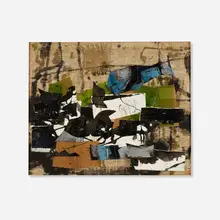 Perle Fine, Untitled, 1958, mixed media collage on board