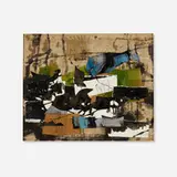 Perle Fine, Untitled, 1958, mixed media collage on board