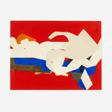Perle Fine, LAST LAP #1 (Fold Over Drawing #7), 1959, mixed media collage