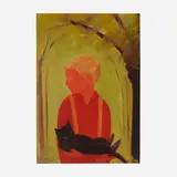 Charlotte Howard Porter, The Black Cat, 1956, oil on canvas