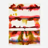 Bill Alpert, Red Bands, acrylic on paper laid to board