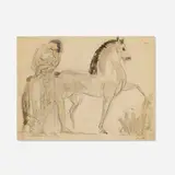 Boris Lovet-Lorski, Woman and Child with Horse