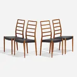 Niels O. Møller, Dining chairs model 82, set of four