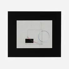 Dwinell Grant, Geometric Composition, 1941, collage and colored pencil on paper